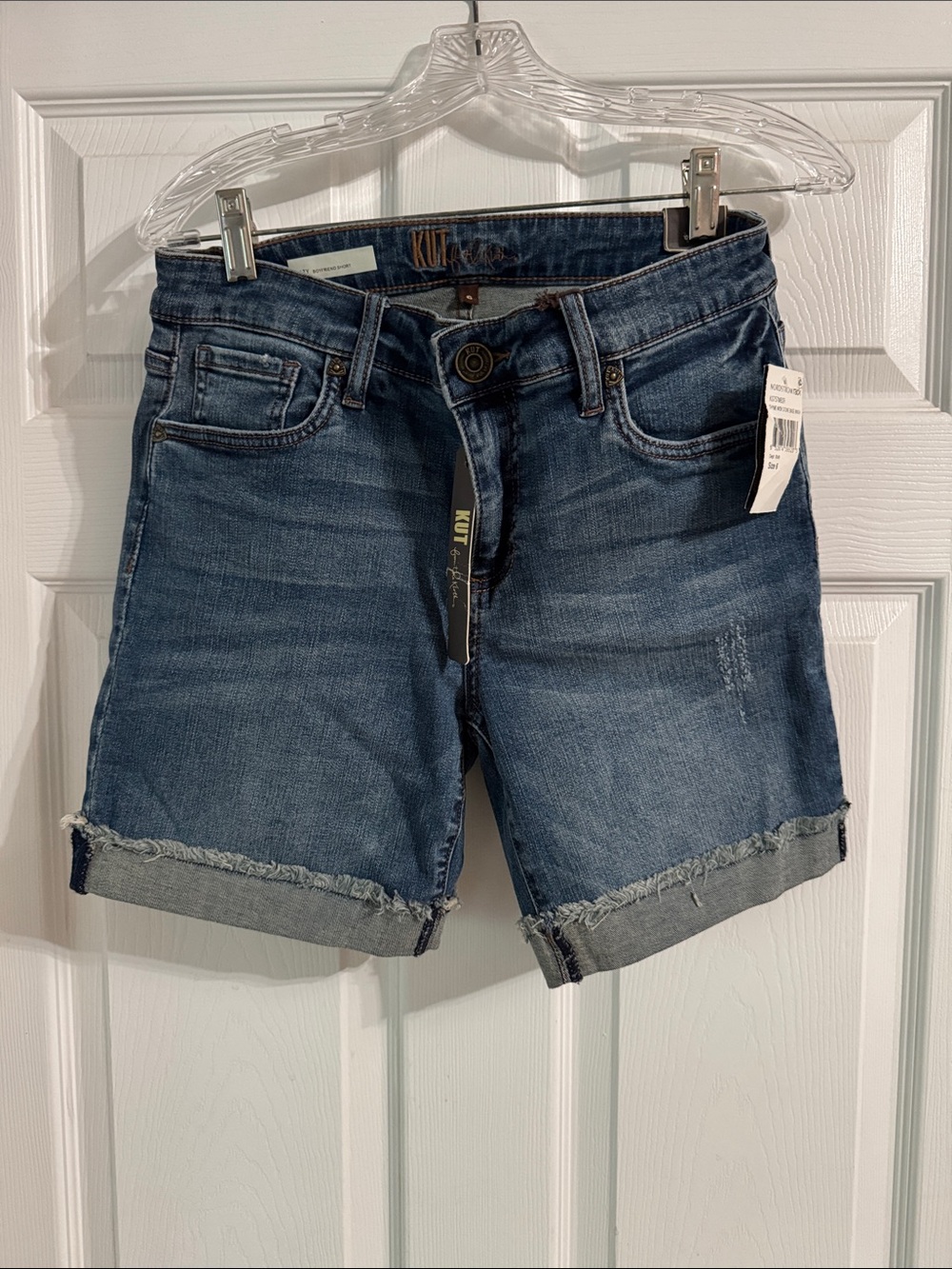 NWT Kut from the Kloth Dark Blue Rolled Hem Denim Shorts